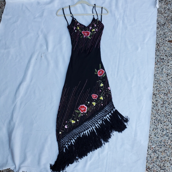 NWOT Cache embroidered beaded floral dress 2 - Picture 2 of 12